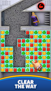 Royal Match Google Play screenshot showing a clear the way puzzle challenge