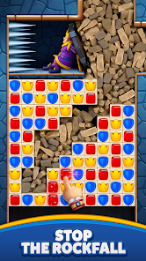 Royal Match gameplay screenshot from Google Play showing a match-3 board challenge